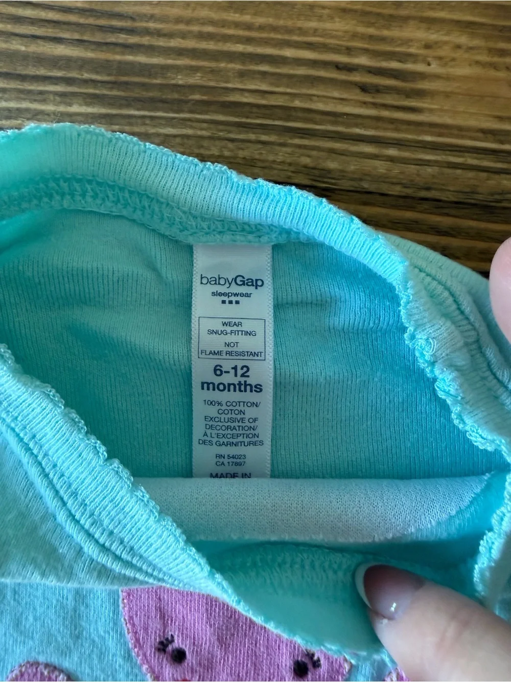 GAP Kids Aqua Long-Sleeve Top with Pink Octopus Sleepwear Set